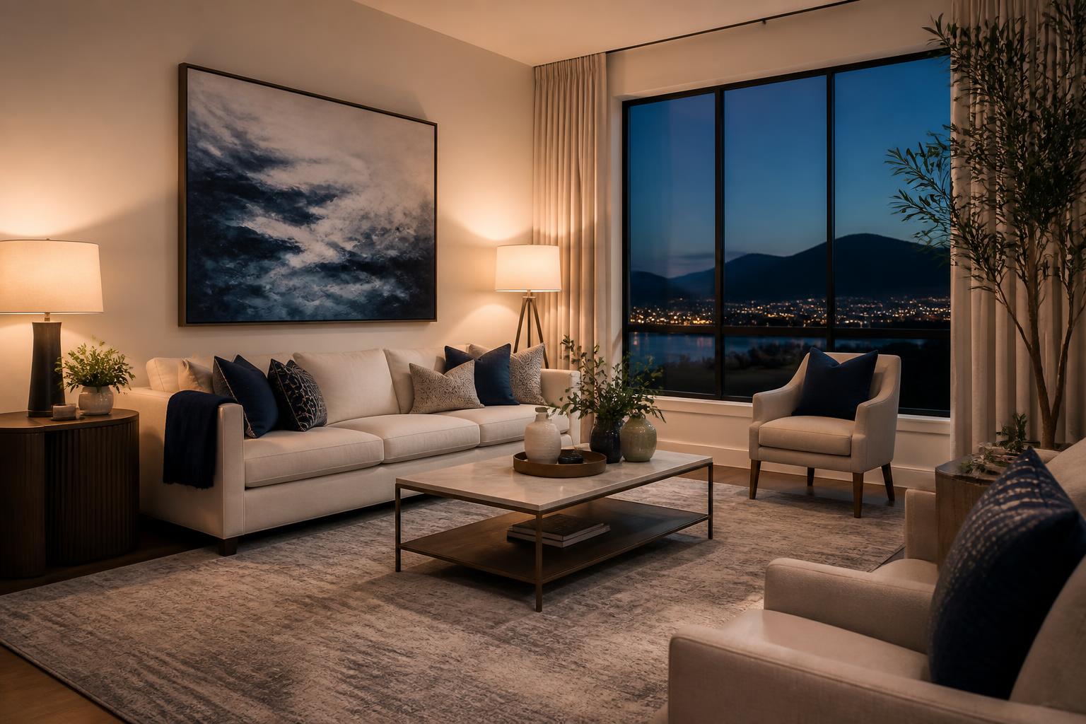 Ambiente residencial moderno e acolhedor